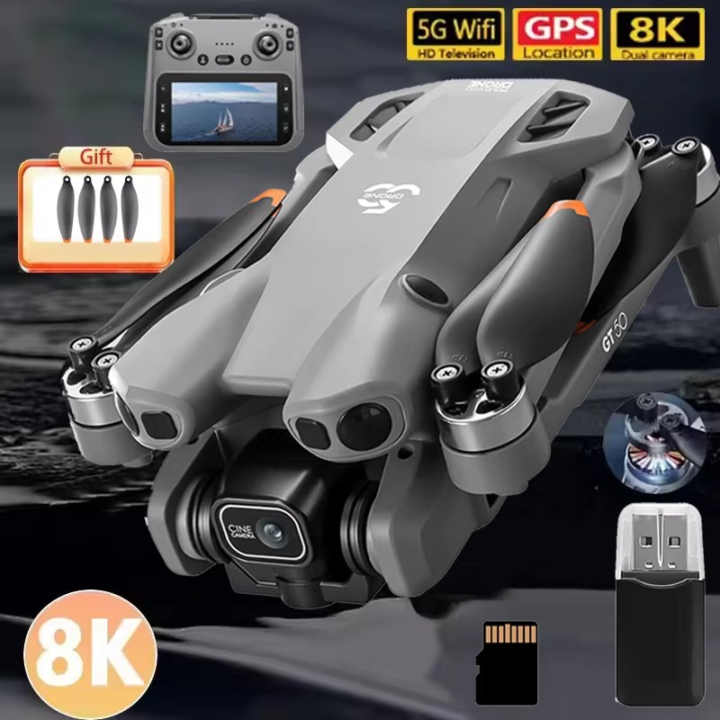 Drone Thermal Imaging - โดรนของเล่นแบบพับได้ ควอดคอปเตอร์บังคับวิทยุ ไร้แปรงถ่าน หลบหลีกสิ่งกีดขวาง หน้าจอขนาดใหญ่ กล้อง