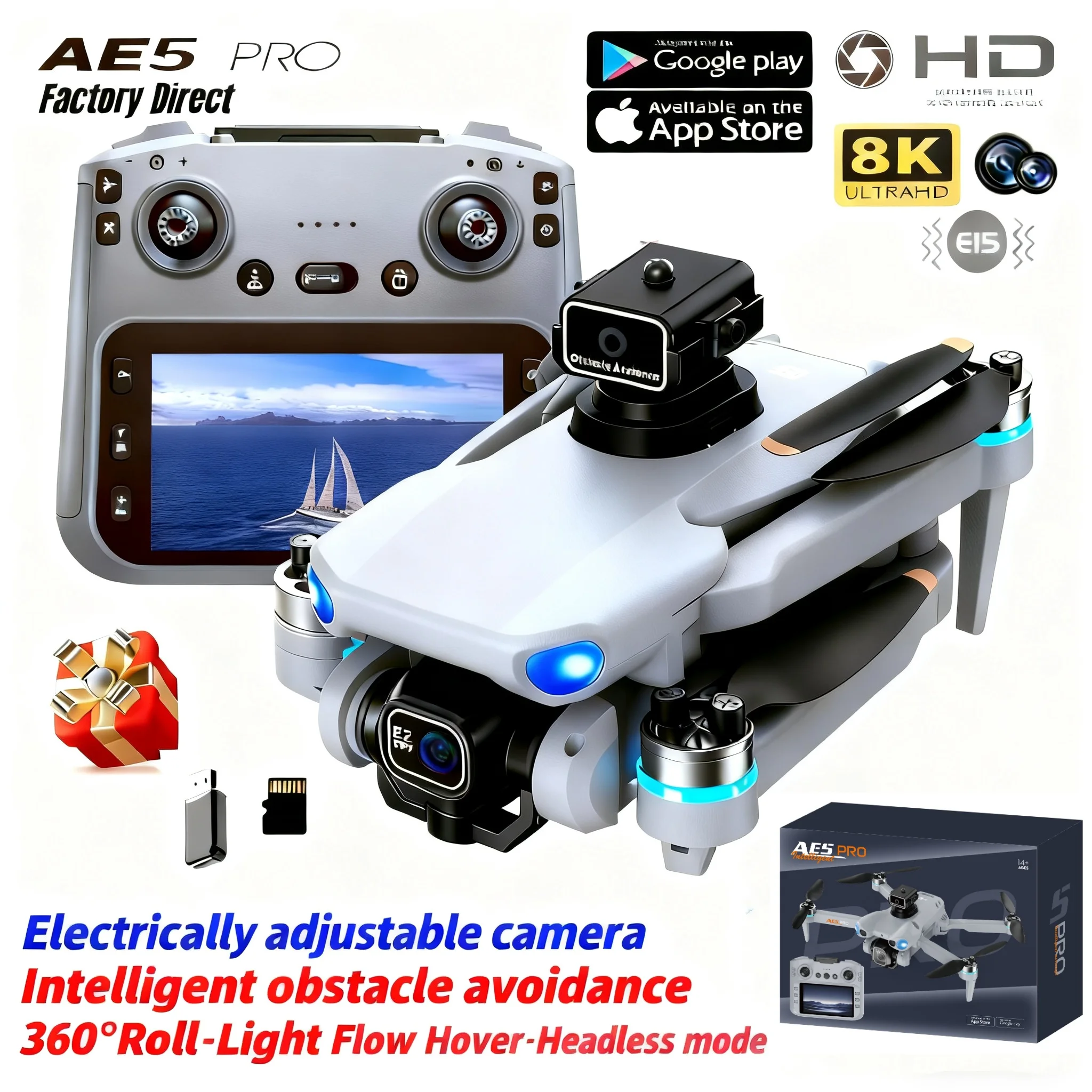 Drone Video Production - โดรน AE5 Pro 8K HD หน้าจอ