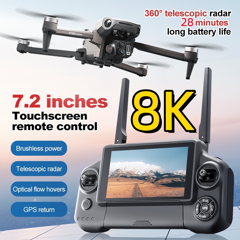 โดรนควอดคอปเตอร์ 8K 3 แกนกันสั - Drone Lidar บทวิจารณ์และราคา