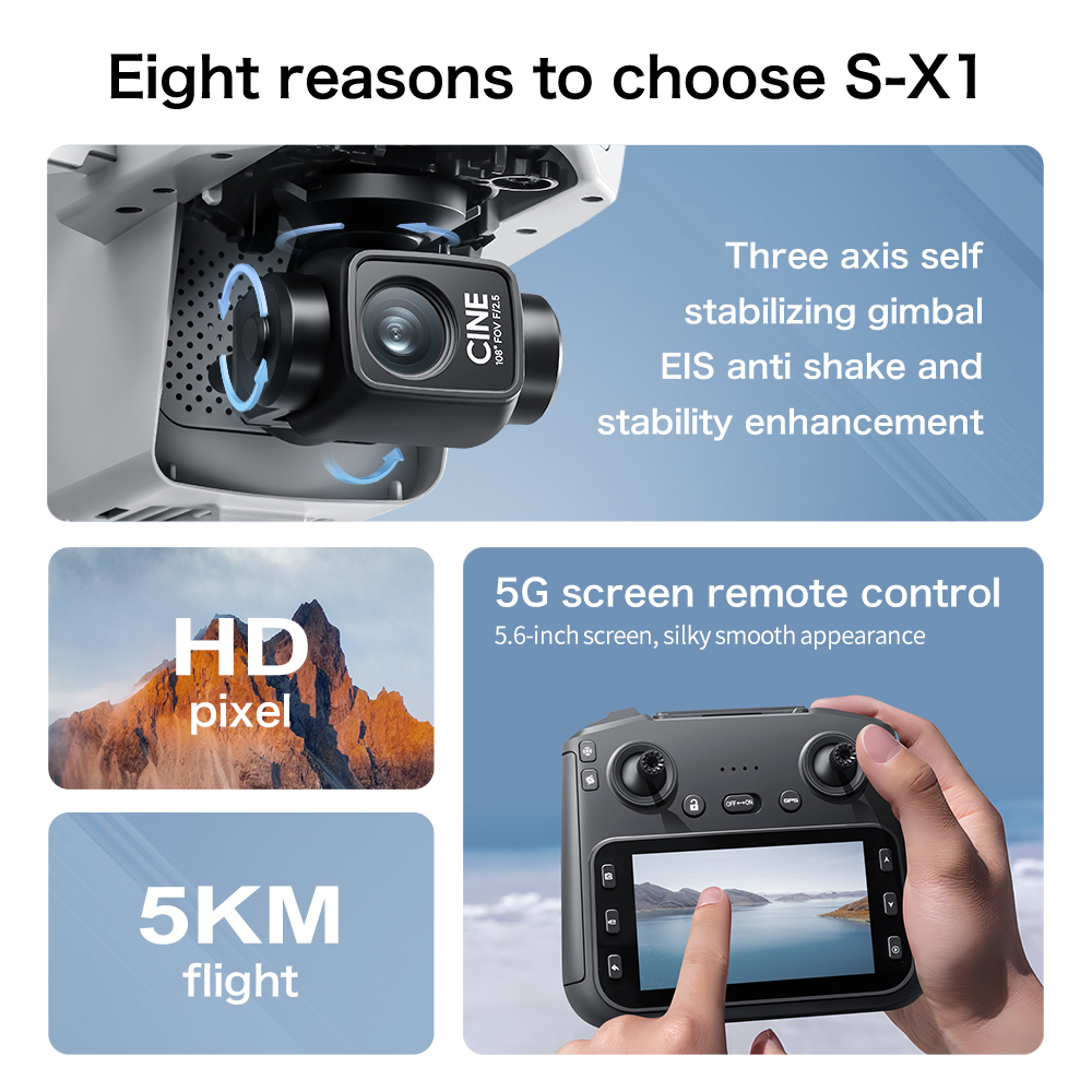 โดรน Lenovo S-X1 8K HD ระดับมื - Drone Multispectral บทวิจารณ์และราคา