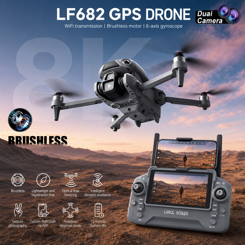 โดรนรุ่นใหม่ LF682 กล้องคู่ 8K - Drone Surveying บทวิจารณ์และราคา